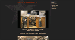 Desktop Screenshot of legendsmemorabilia.net